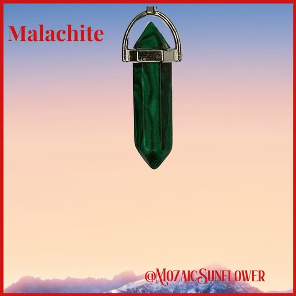 3 for $18 Handcrafted Malachite Pendant Leather Cord With Extension Chain Unisex - Picture 4 of 5